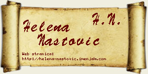 Helena Nastović vizit kartica